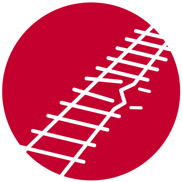 Pictogram about "Blocked track"