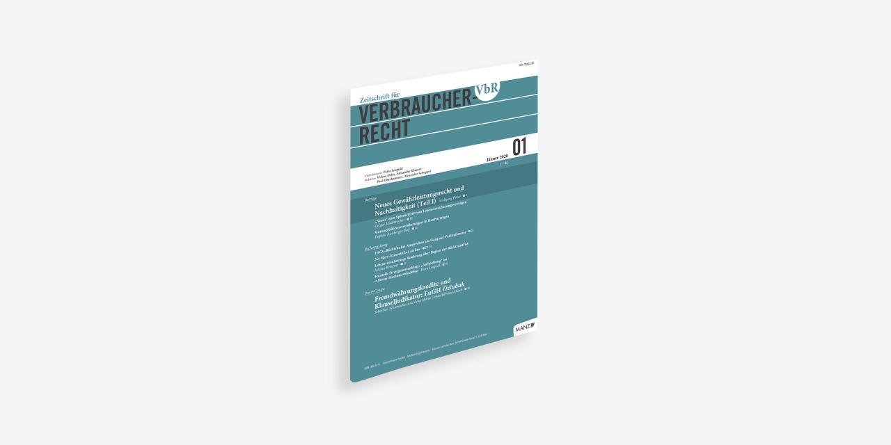 Zeitschrift für Verbraucherrecht