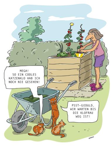 Katzen möchten Hochbeet als Klo nutzen