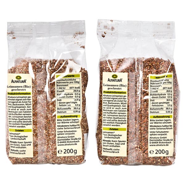 Alnatura Leinsamen geschrotet Weit gereist KONSUMENT.AT