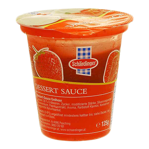 Schärdinger Dessert Sauce Erdbeer Weniger Frucht, mehr Aroma