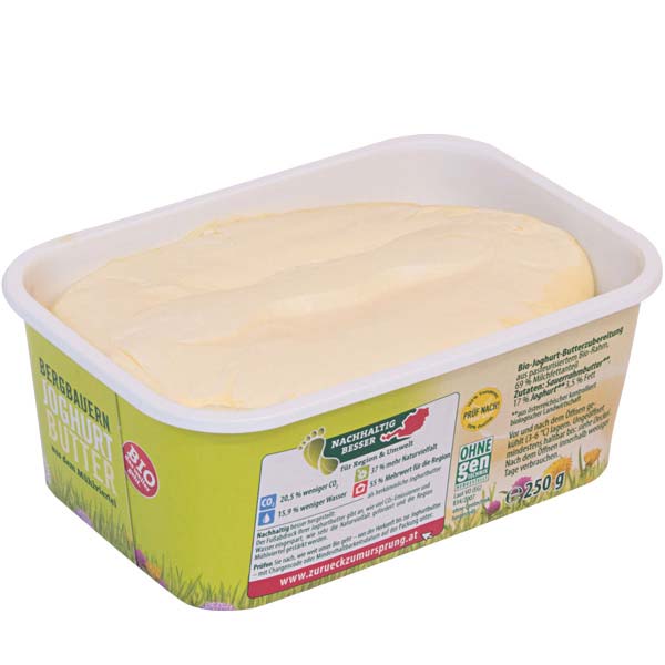 Zurück zum Ursprung Bergbauern Joghurt Butter Größerer Becher für