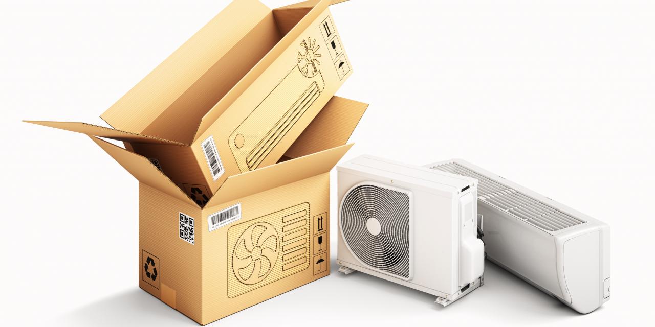 Klimagerät und deren Verpackung