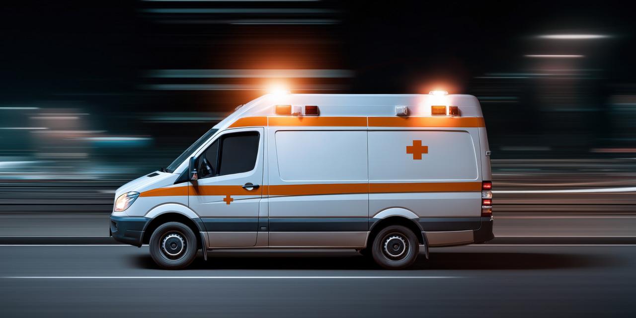 Ambulanz Rettungswagen Einsatz in der Nacht