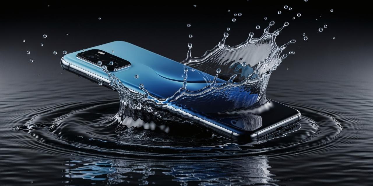 Ein Smartphone fällt ins Wasser. Symbolfoto für die Wasserdichtheit vieler Geräte
