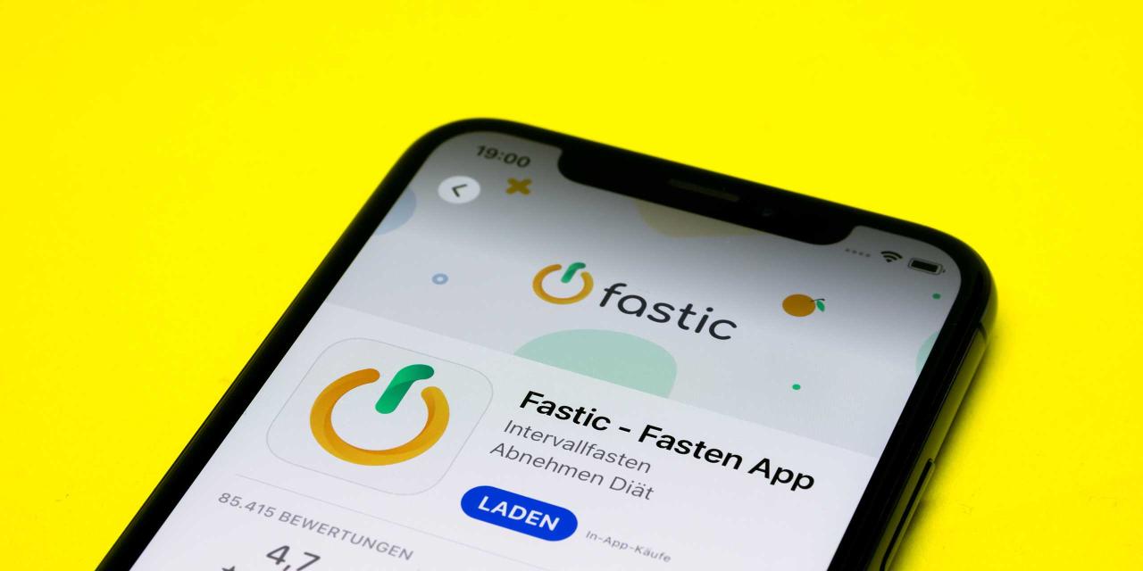 Fastic-App am Smartphone