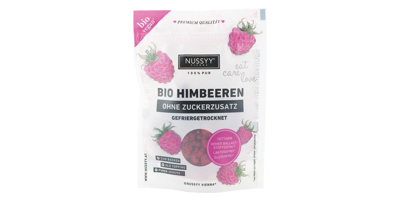 Nussyy Bio Himbeeren gefriergetrocknet: Die Verpackung wurde angepasst. Nun ist nicht mehr so ein großer Leerraum beim Produkt zu finden