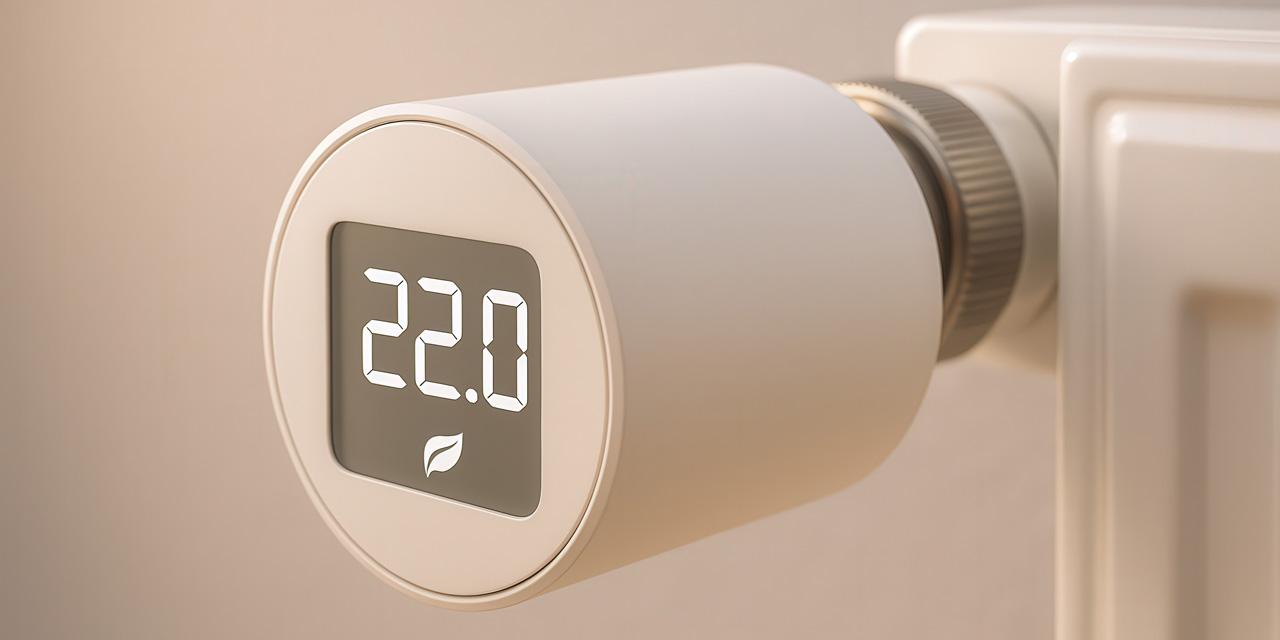 Smartes digitales Heizkörperthermostat Nahaufnahme