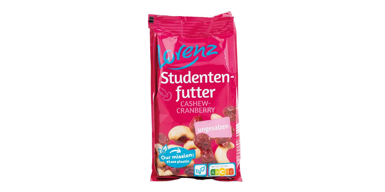 Lorenz Studentenfutter Cashew Cranberry Verpackung