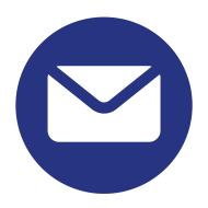 Icon für den KONSUMENT-Newsletter: Ein großes weißes Kouvert auf blauem Hintergrund