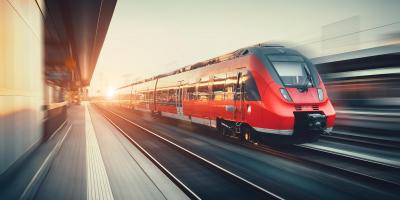 Train passes the platform