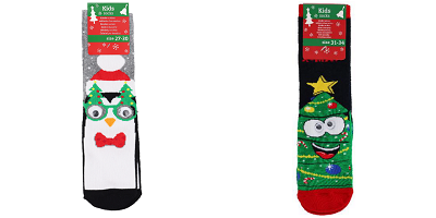 3D-Weihnachtssocken für Kinder von Action