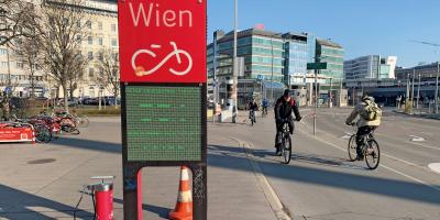Radweg am Praterstern