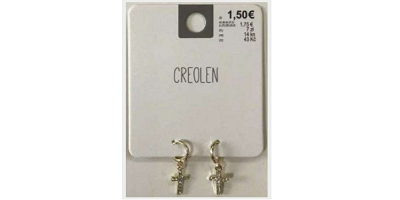 TEDi Creolen in Kreuzform