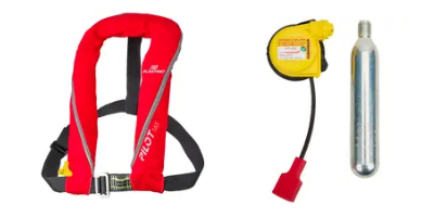 Decathlon Rettungsweste Pilot 165N Hammar + Aufrüstungs-Set Hammar MA1