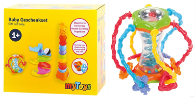 myToys Baby-Geschenk-Set mit Extraabildung von Rassel-Greifling