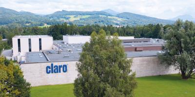 Rückansicht des Claro-Werksgebäudes