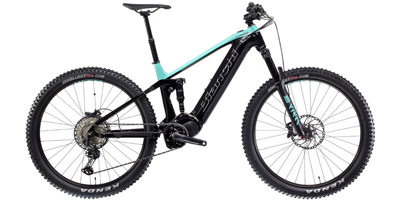 Schwarzweißes E-Mountainbike