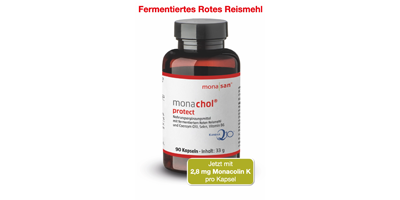Brauner Glasbehälter mit Aufschrift Monachol auf weißem Etikett