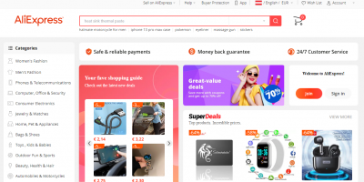 Screenshot der Webseite Alixepress vom 17.01.2023