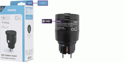 Hama smarte Outdoor-WLAN-Steckdose