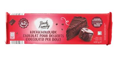 Weniger Kakao: Skimpflation bei Back Family Kochschokolade 