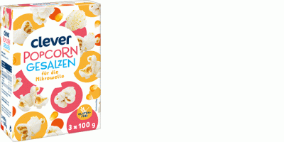 Clever Mikrowellen-Popcorn gesalzen