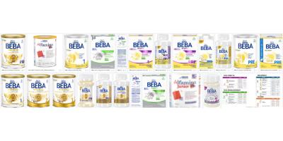 Babynahrung Beba und Alfamino