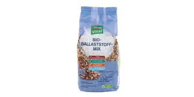Warnhinweis auf dem Spar Vital Bio Ballaststoffmix