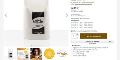 Coffeefair Coffeewhite Kaffeeweißer: Pflanzlich beworben, doch Milch enthalten 