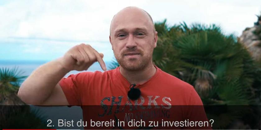 Danny Adams promoting himself on YouTube