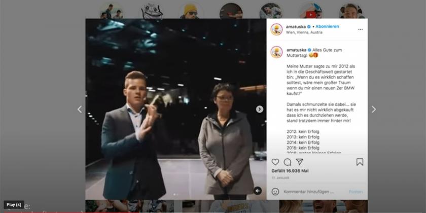 Instagram video screenshot by Andreas Matuska