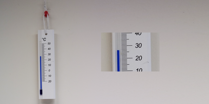 12. Knapp 27 Grad Raumtemperatur