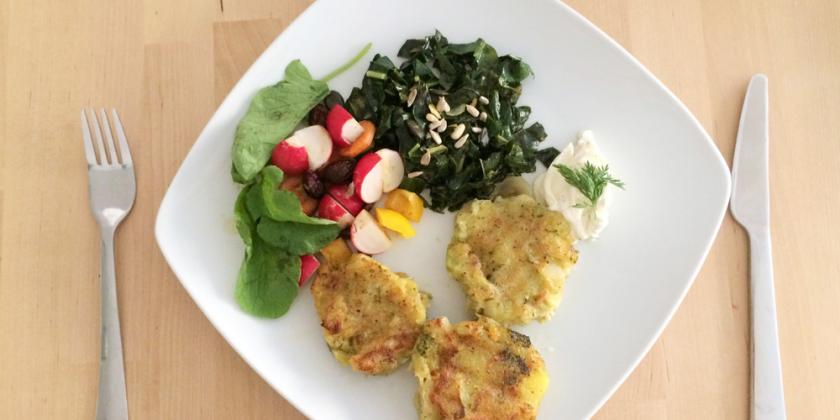 Kartoffel-Brokkolistrunk-Bratlinge