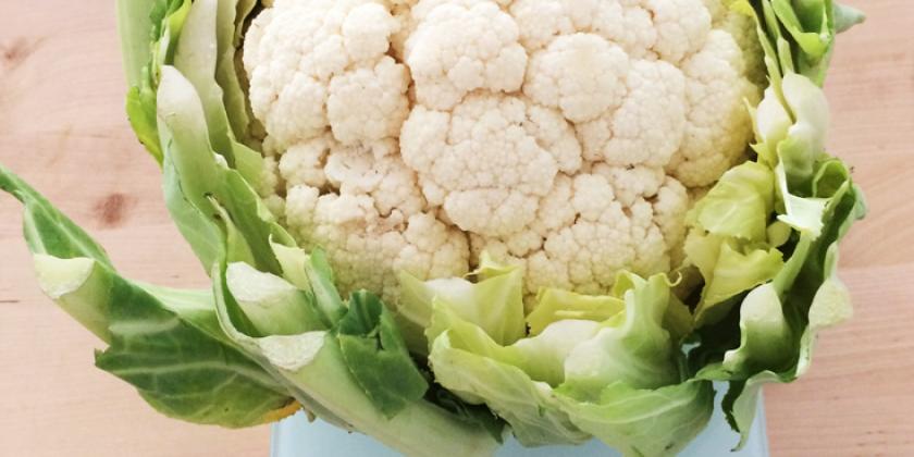 Karfiol ganz auf Waage