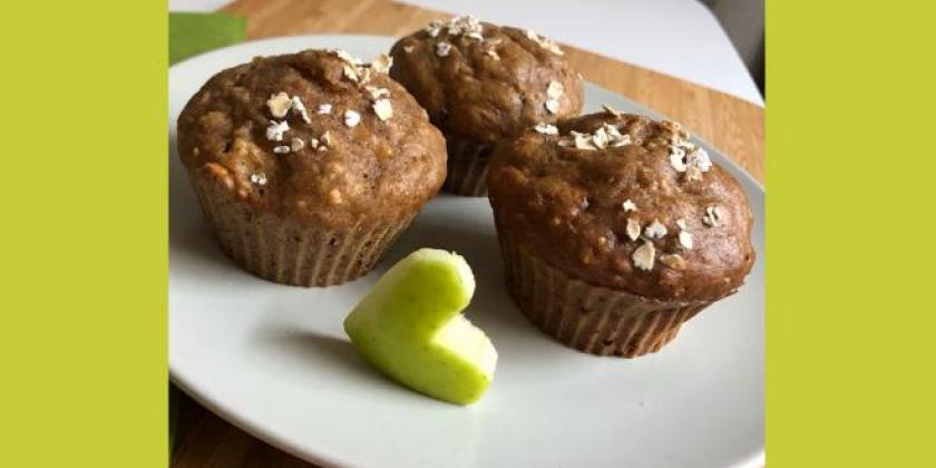 Apfel-Muffins mit Haferflocken