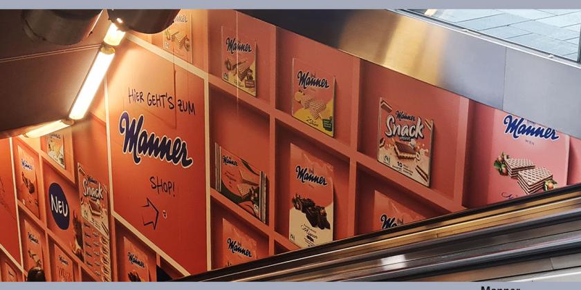 Werbeanzeige Wiener Linien Wien Mitte Manner