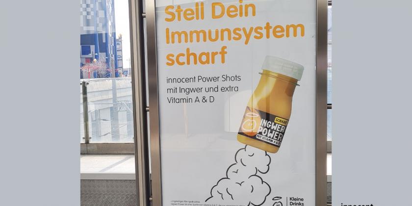 Werbeanzeige Wiener Linien Spittelau Innocent Shot