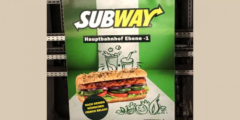 Werbeanzeige Wiener Linien Hauptbahnhof Subway