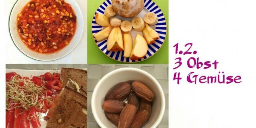 Mehrere gesunde Gerichte, die von der Autorin am 01.02.2017 zubereitet wurden.