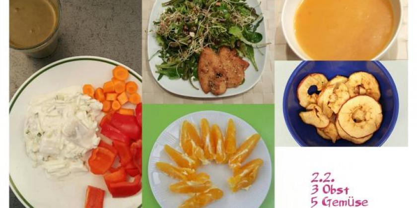 Mehrere gesunde Gerichte, die von der Autorin am 02.02.2017 zubereitet wurden.