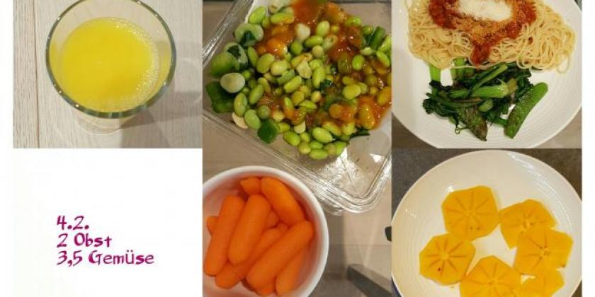 Mehrere gesunde Gerichte, die von der Autorin am 04.02.2017 zubereitet wurden.