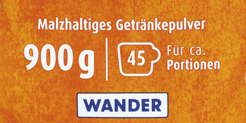 Ovomaltine Der Klassiker: Info, dass nur mehr 900 g statt 1000 g enthalten sind, ist leicht zu übersehen.