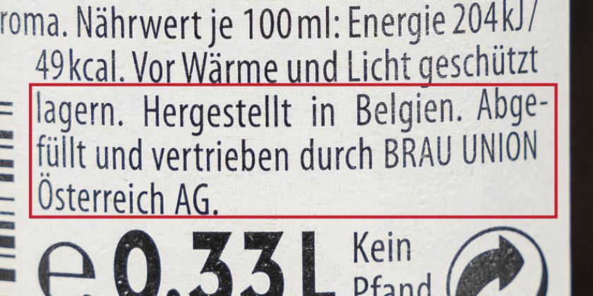 Stibitzer Cider: Hergestellt-in-Angabe