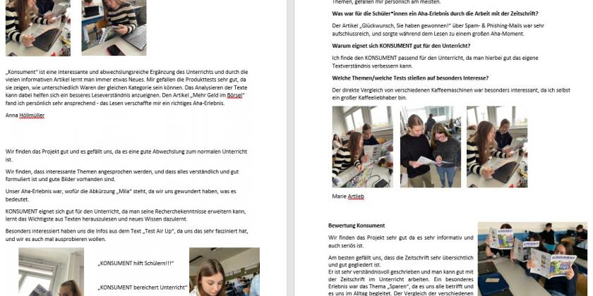 2 Word-Text-Seiten mit Fotos