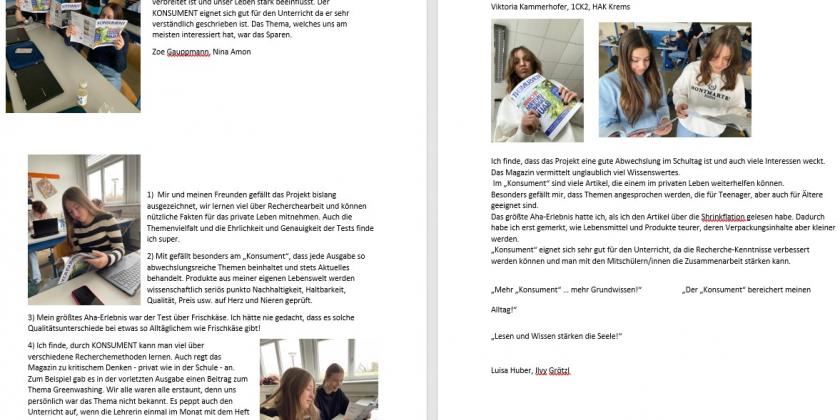 2 Word-Text-Seiten mit Fotos