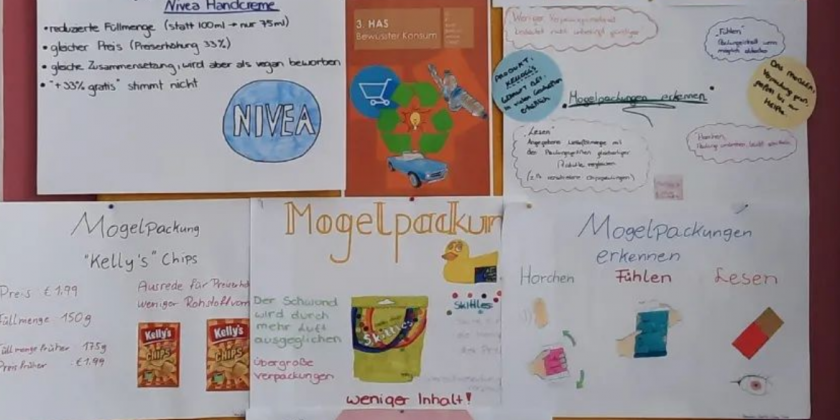 Viele Arbeitsblätter auf Pinnwand