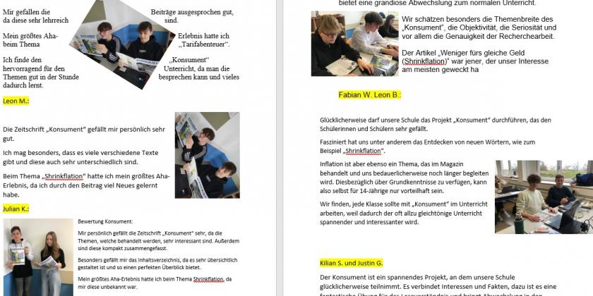 2 Word-Text-Seiten mit Fotos