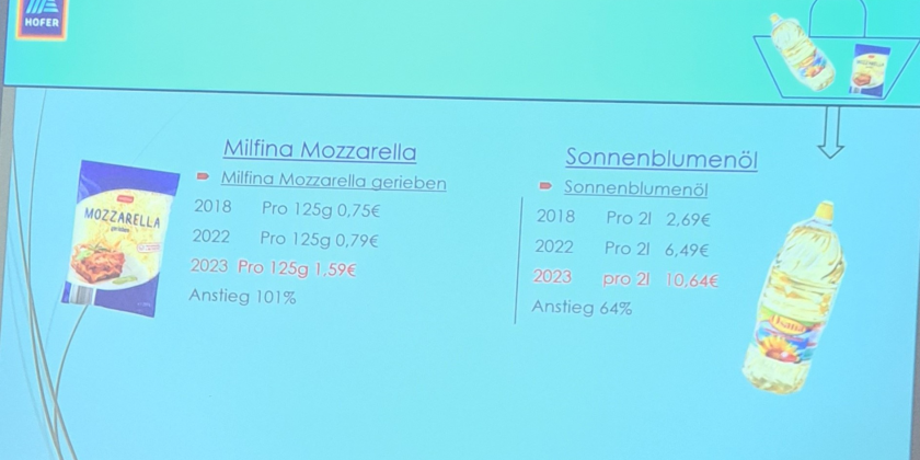 Foto von Bildschirmausschnitt von Preisvergleich zweier Produkte