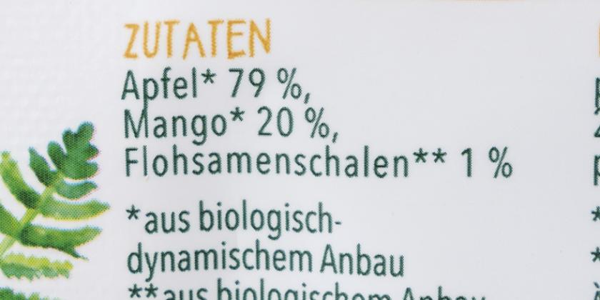 Mogli Fruchtgummi Streifen Mango &amp; Apfel Zutatenliste